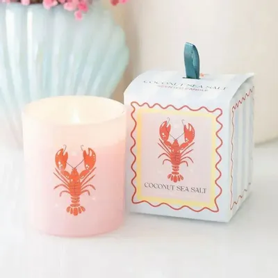 Bougies - Bougie au homard pastel, noix de coco et sel marin - SOMETHING DIFFERENT WHOLESALE EUROPE BV