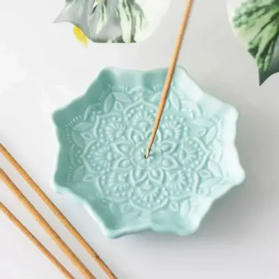 Senteurs - Porte-encens mandala bleu - SOMETHING DIFFERENT WHOLESALE EUROPE BV