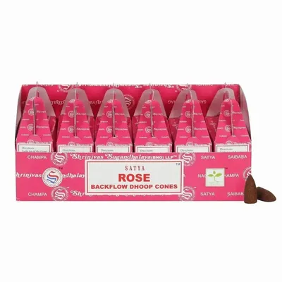Senteurs - Lot de 6 sachets de cônes d'encens à reflux Satya Rose - SOMETHING DIFFERENT WHOLESALE EUROPE BV