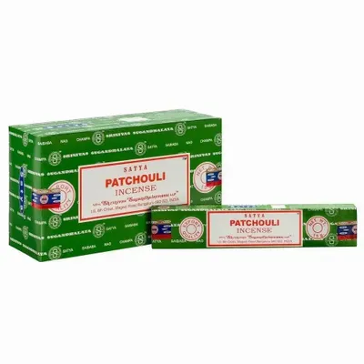 Parfums d'intérieur - Lot de 12 bâtonnets d'encens Patchouli de Satya (12/50) - SOMETHING DIFFERENT WHOLESALE EUROPE BV