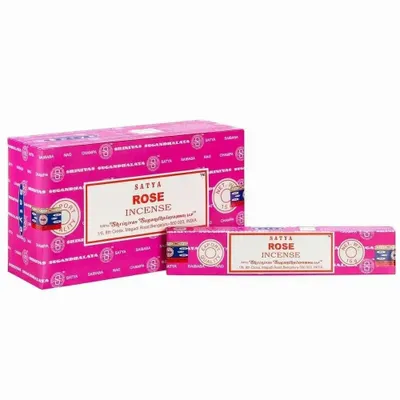 Parfums d'intérieur - Lot de 12 bâtonnets d'encens à la rose de Satya (12/50) - SOMETHING DIFFERENT WHOLESALE EUROPE BV