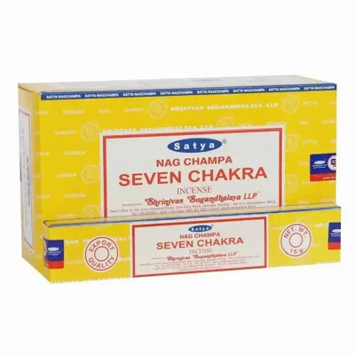 Home fragrances - Set of 12 Seven Chakra Incense Sticks by Satya (12/50) - SOMETHING DIFFERENT WHOLESALE EUROPE BV