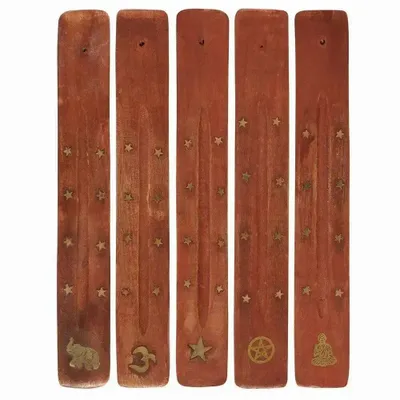 Scents - Basic Wooden Incense Holder with Inlay - SOMETHING DIFFERENT WHOLESALE EUROPE BV