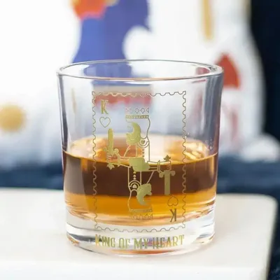Glass - King of My Heart Drinking Glass - SOMETHING DIFFERENT WHOLESALE EUROPE BV