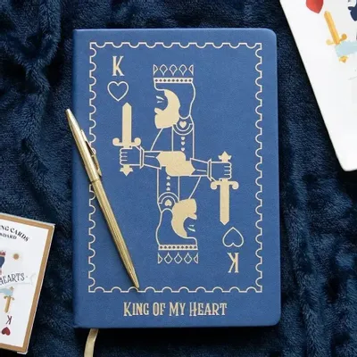 Papeterie bureau - Carnet de cartes à jouer Roi de mon cœur A5 - SOMETHING DIFFERENT WHOLESALE EUROPE BV