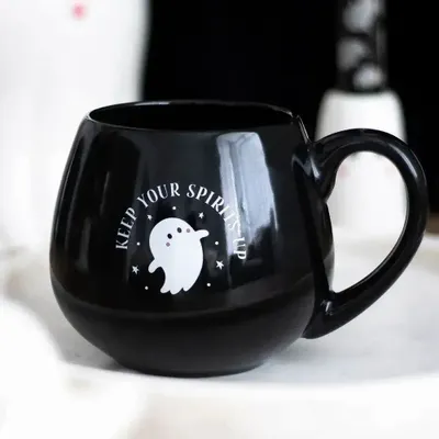 Tasses et mugs - Mug fantôme arrondi « Gardez le moral » - SOMETHING DIFFERENT WHOLESALE EUROPE BV