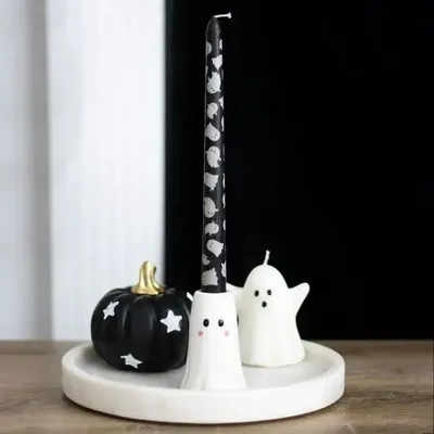 Candlesticks and candle holders - Sweet Ghost Candle Holder with Taper Candle - SOMETHING DIFFERENT WHOLESALE EUROPE BV