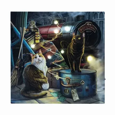 Decorative objects - Witchwood Express Light Up Canvas Plaque by Lisa Parker - SOMETHING DIFFERENT WHOLESALE EUROPE BV