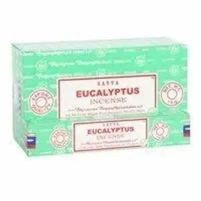 Objets de décoration - Lot de 12 paquets de bâtonnets d’encens à l’eucalyptus de Satya (12/50) - SOMETHING DIFFERENT WHOLESALE EUROPE BV