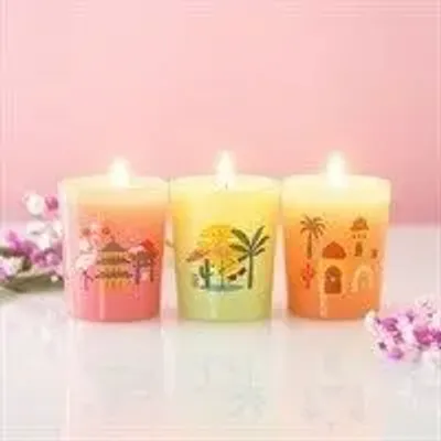 Decorative objects - Scents Around the World Scented Candle Trio - SOMETHING DIFFERENT WHOLESALE EUROPE BV