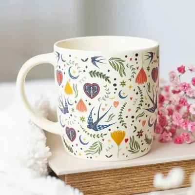 Tasses et mugs - Mug crème imprimé Midnight Bloom - SOMETHING DIFFERENT WHOLESALE EUROPE BV