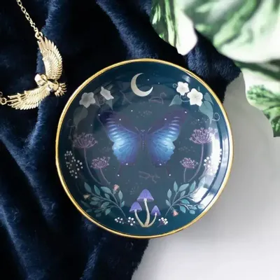 Bijoux - Petit plat rond en forme de papillon de nuit - SOMETHING DIFFERENT WHOLESALE EUROPE BV
