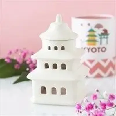 Decorative objects - Pagoda Shaped Oil Burner and Wax Warmer - SOMETHING DIFFERENT WHOLESALE EUROPE BV