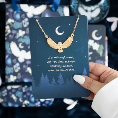 Jewelry - Night Owl Necklace Greeting Card - SOMETHING DIFFERENT WHOLESALE EUROPE BV