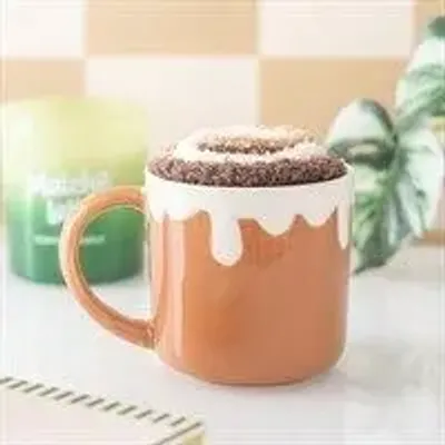 Objets de décoration - Coffret mug roulé à la cannelle et chaussettes - SOMETHING DIFFERENT WHOLESALE EUROPE BV