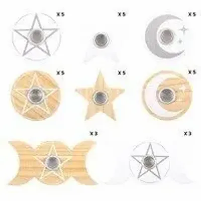 Objets de décoration - Assortiment de 36 bougeoirs pour bougies rituelles, blancs et naturels - SOMETHING DIFFERENT WHOLESALE EUROPE BV
