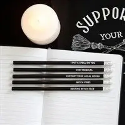 Decorative objects - The Coven Club Set of 5 Witchy Pencils - SOMETHING DIFFERENT WHOLESALE EUROPE BV