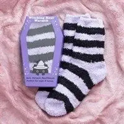 Objets de décoration - Chaussettes à rayures violet pastel dans une boîte cadeau cercueil - SOMETHING DIFFERENT WHOLESALE EUROPE BV
