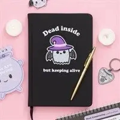 Decorative objects - Dead Inside A5 Guided Mindfulness Journal - SOMETHING DIFFERENT WHOLESALE EUROPE BV