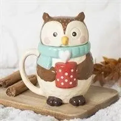 Decorative objects - Oliver Owl Lidded Mug - SOMETHING DIFFERENT WHOLESALE EUROPE BV