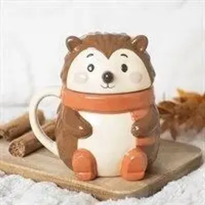 Decorative objects - Hazel Hedgehog Lidded Mug - SOMETHING DIFFERENT WHOLESALE EUROPE BV