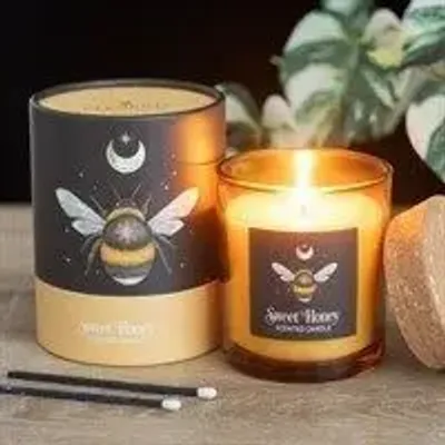 Decorative objects - Forest Bee Sweet Honey Fragranced Glass Candle - SOMETHING DIFFERENT WHOLESALE EUROPE BV