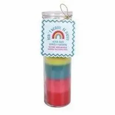 Decorative objects - Striped Raspberry Milk Scented Tube Candle - SOMETHING DIFFERENT WHOLESALE EUROPE BV