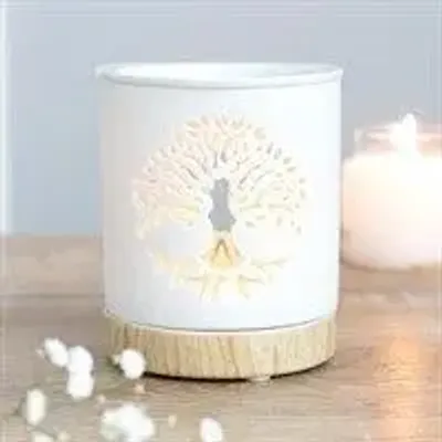 Decorative objects - White Tree of Life Cut Out Oil Burner - SOMETHING DIFFERENT WHOLESALE EUROPE BV