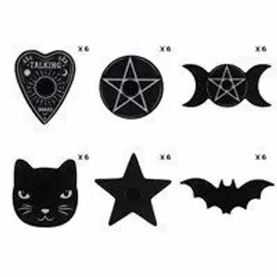 Objets de décoration - Assortiment de 36 bougeoirs pour bougies rituelles Black Magic - SOMETHING DIFFERENT WHOLESALE EUROPE BV