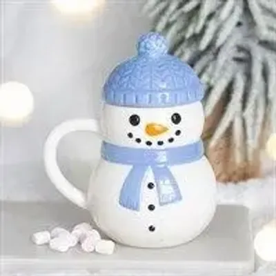 Objets de décoration - Mug avec couvercle bonhomme de neige d’hiver - SOMETHING DIFFERENT WHOLESALE EUROPE BV