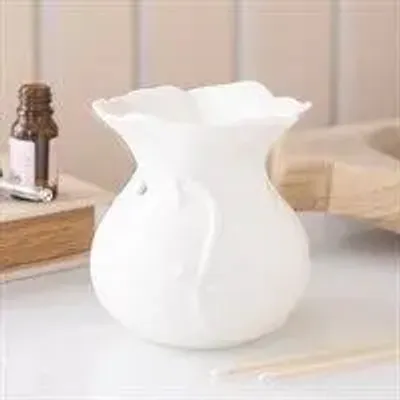 Objets de décoration - Brûle-parfum rose blanche - SOMETHING DIFFERENT WHOLESALE EUROPE BV