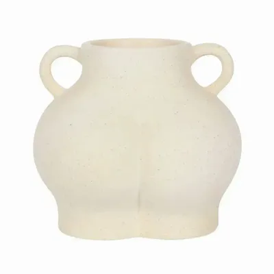 Flower pots - Cream Speckle Bum Plant Pot - SOMETHING DIFFERENT WHOLESALE EUROPE BV