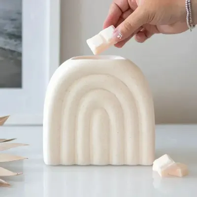 Scents - Cream Speckle Arch Oil Burner - SOMETHING DIFFERENT WHOLESALE EUROPE BV