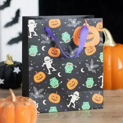 Bags and backpacks - 23cm Medium Monster Mash Print Gift Bag - SOMETHING DIFFERENT WHOLESALE EUROPE BV