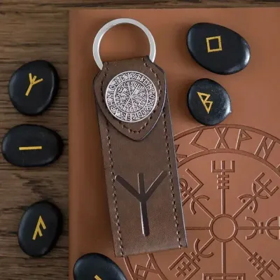 Decorative objects - Protection Viking Rune Faux Leather Keyring - SOMETHING DIFFERENT WHOLESALE EUROPE BV