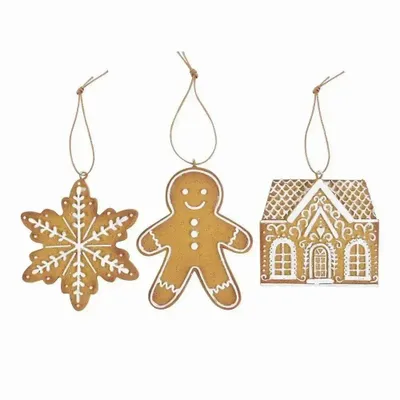 Other wall decoration - Set of 3 Hanging Gingerbread Decorations - SOMETHING DIFFERENT WHOLESALE EUROPE BV