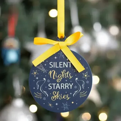 Autres décorations murales - Boule de Noël « Nuits silencieuses et ciel étoilé » - SOMETHING DIFFERENT WHOLESALE EUROPE BV