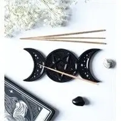 Objets de décoration - Porte-encens pour bâtonnets triple lune Spellbound Secrets - SOMETHING DIFFERENT WHOLESALE EUROPE BV