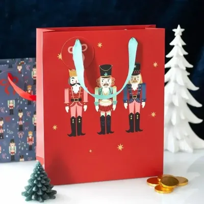 Bags and backpacks - 33cm Red Nutcracker Gift Bag - SOMETHING DIFFERENT WHOLESALE EUROPE BV