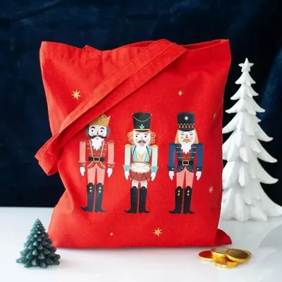 Bags and backpacks - Nutcracker Print Polycotton Tote Bag - SOMETHING DIFFERENT WHOLESALE EUROPE BV
