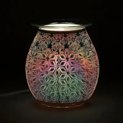 Scents - 3D Geometric Flower Light Up Electric Oil Burner - SOMETHING DIFFERENT WHOLESALE EUROPE BV