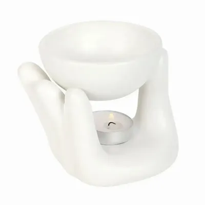 Scents - White Hand Ceramic Oil Burner - SOMETHING DIFFERENT WHOLESALE EUROPE BV
