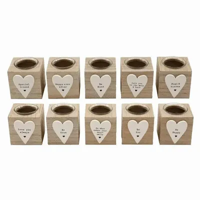 Candlesticks and candle holders - Heart Plaque Candle Holder - SOMETHING DIFFERENT WHOLESALE EUROPE BV