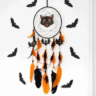 Objets de décoration - Attrape-rêves d'Halloween Chat Noir - SOMETHING DIFFERENT WHOLESALE EUROPE BV