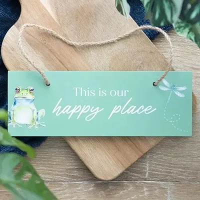 Panels - Light Green This is Our Happy Place Hanging Sign - SOMETHING DIFFERENT WHOLESALE EUROPE BV