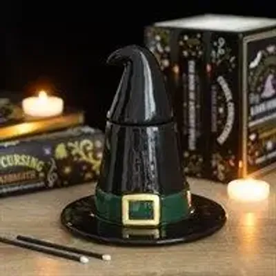 Objets de décoration - Brûle-parfum chapeau de sorcière noir - SOMETHING DIFFERENT WHOLESALE EUROPE BV