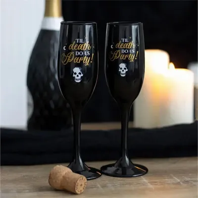 Verres - Service à champagne « Jusqu'à ce que la mort nous sépare » - SOMETHING DIFFERENT WHOLESALE EUROPE BV