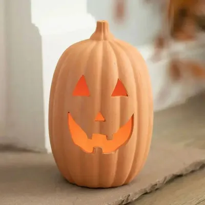 Ornaments - 23cm Terracotta Pumpkin Ornament - SOMETHING DIFFERENT WHOLESALE EUROPE BV