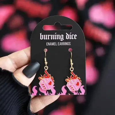 Jewelry - Burning Dice Earrings - SOMETHING DIFFERENT WHOLESALE EUROPE BV