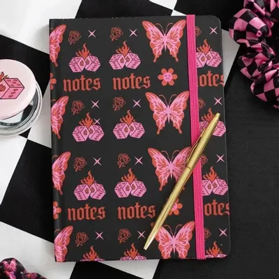 Stationery - Flaming Butterfly A5 Notebook - SOMETHING DIFFERENT WHOLESALE EUROPE BV